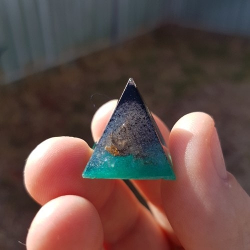 Mini Moon OrgoneIt Orgonite Pyramid 2cm 2