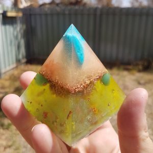 Turquoise Dreams OrgoneIt Orgonite Pyramid 6cm