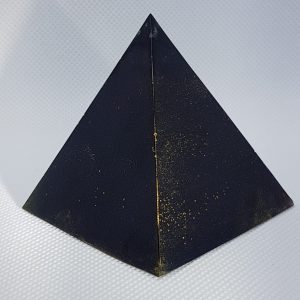 Golden Light Shungite Orgone Orgonite Pyramid 6cm