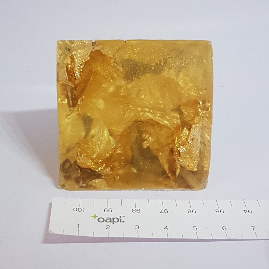 Wonder Fluorite Obsidian Shungite Gold OrgoneIt Orgonite Pyramid 5cm 3