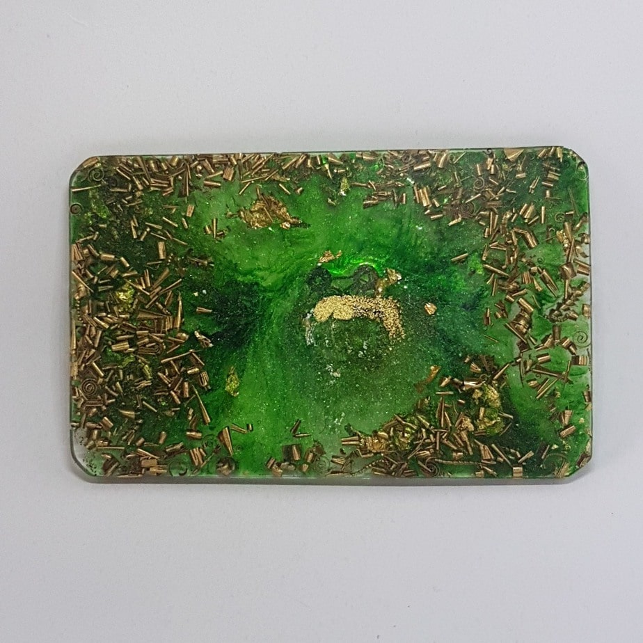 Green Orbit Orgone Orgonite Card 1
