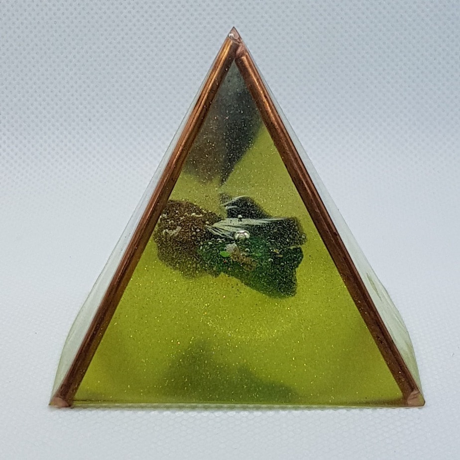 Fire Within Orgone Orgonite Pyramid 6cm 1