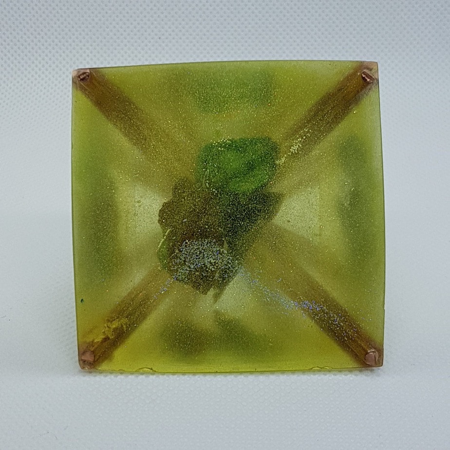 Fire Within Orgone Orgonite Pyramid 6cm 2