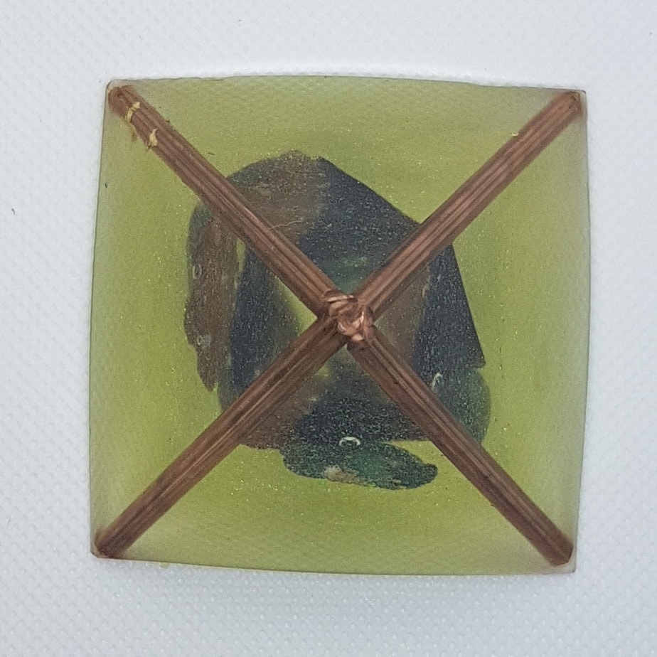 Fire Within Orgone Orgonite Pyramid 6cm 4