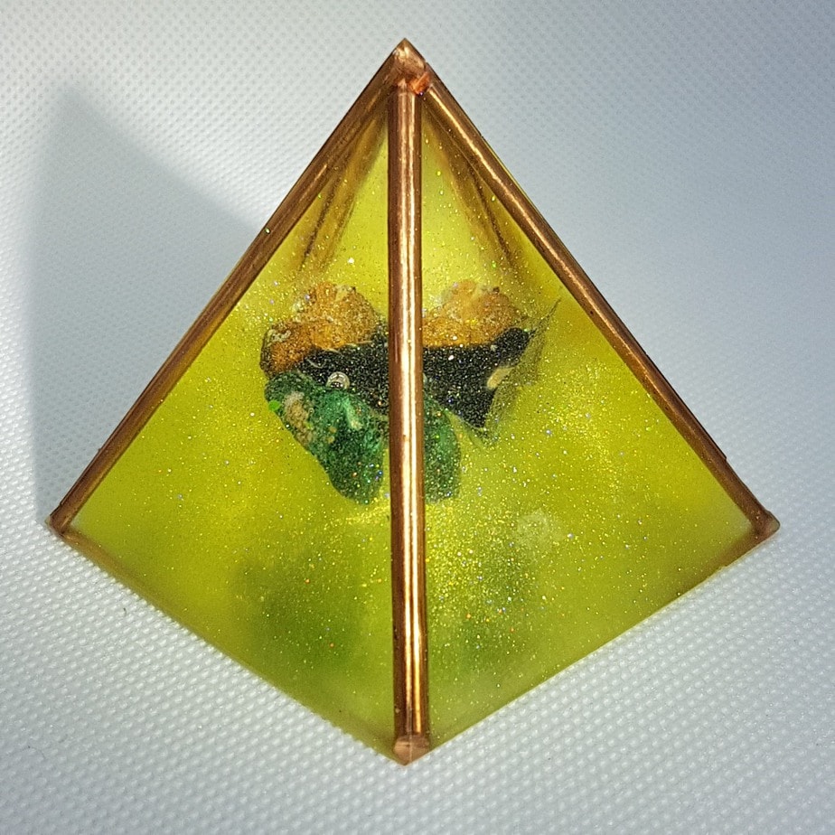 Fire Within Orgone Orgonite Pyramid 6cm