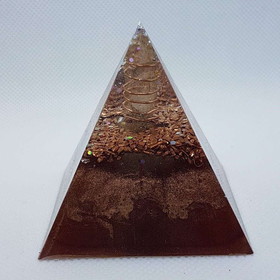 Burnt Embers Orgone Orgonite Pyramid 6cm 2