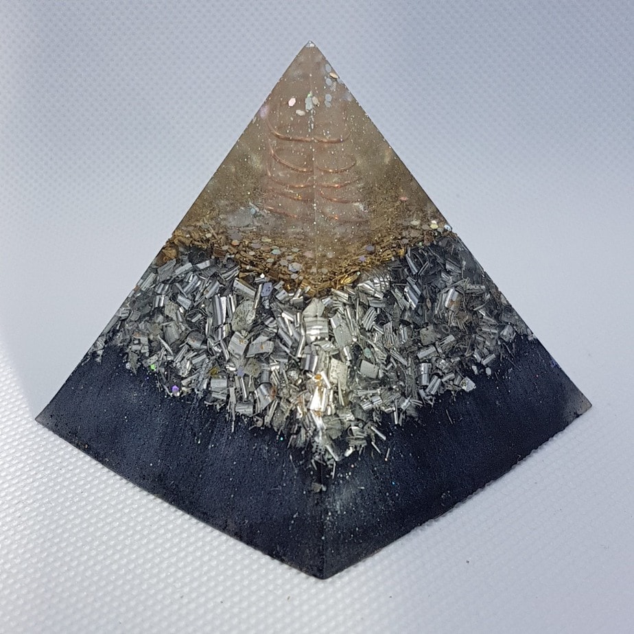 Peal back the Layers Orgone Orgonite Pyramid 6cm