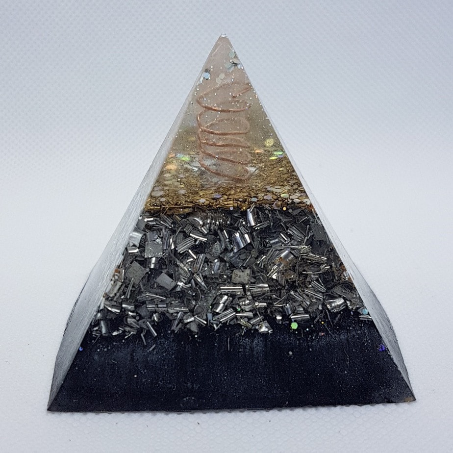 Peal Back the Layers Orgone Orgonite Pyramid 6cm 1