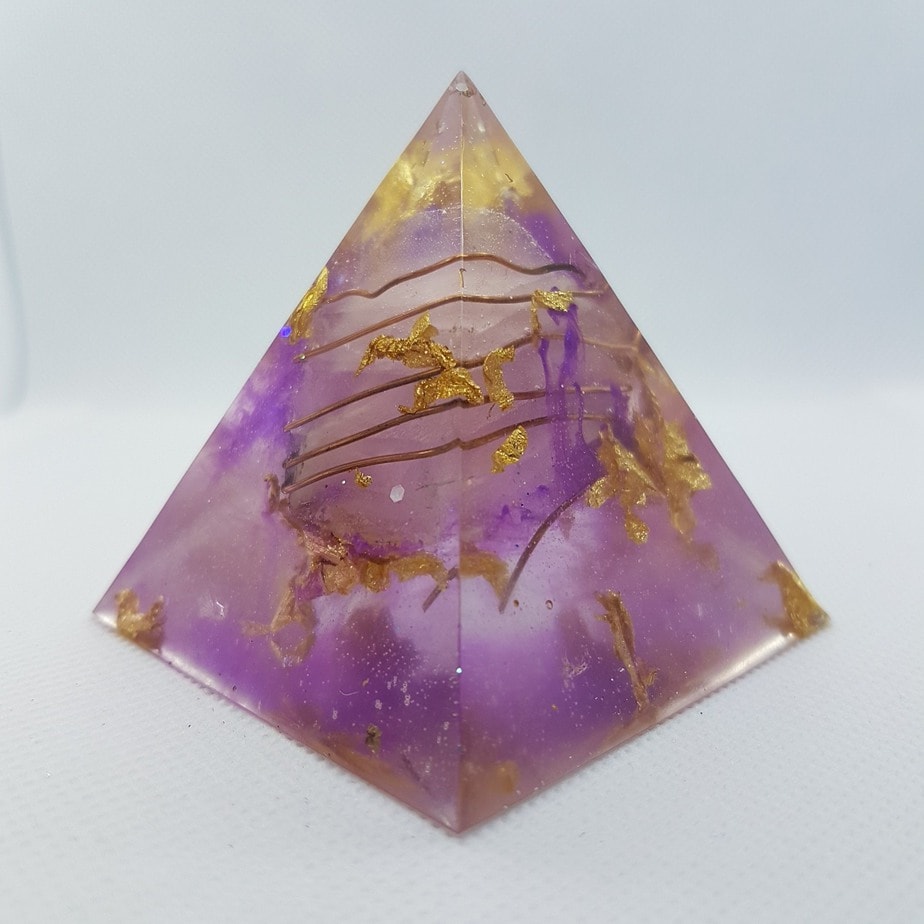Inner Reflections Rose Quartz OrgoneIt Orgonite Pyramid 6cm