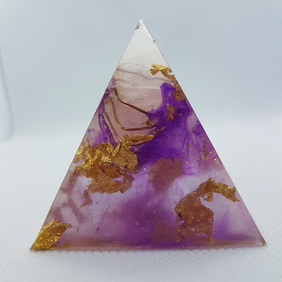 Inner Reflections Rose Quartz OrgoneIt Orgonite Pyramid 6cm 1