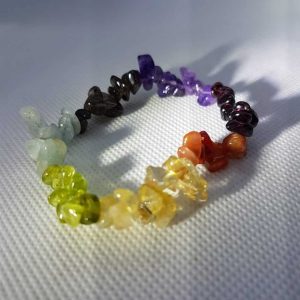 Rainbow Multi Crystal Chip Bracelet