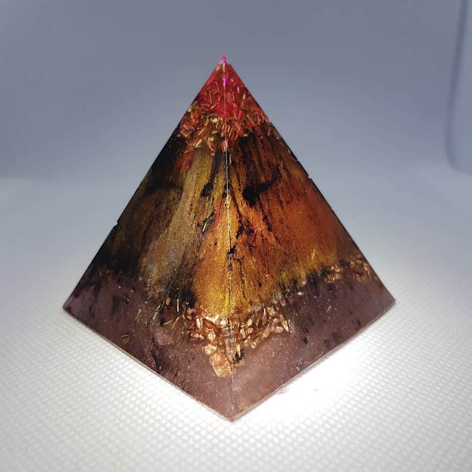 Masking the Truth Orgone Orgonite Pyramid 6cm