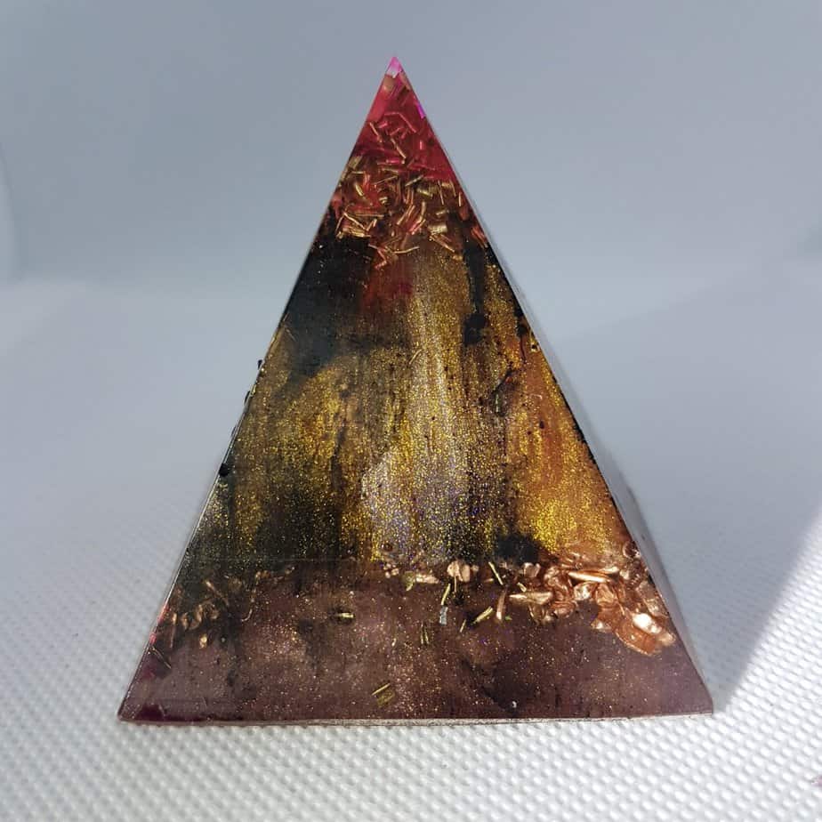 Masking the Truth Orgone Orgonite Pyramid 6cm 1