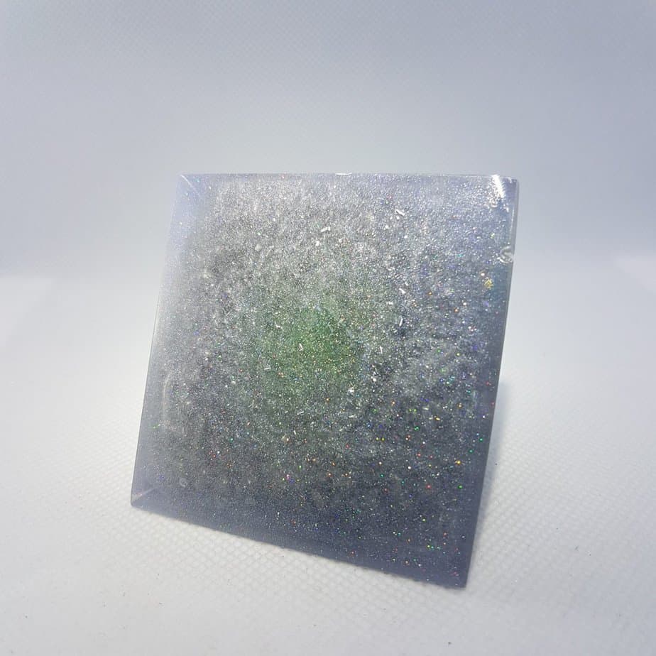 Crystal Moon Turquoise Orgonite Power Pyramid 6cm 3