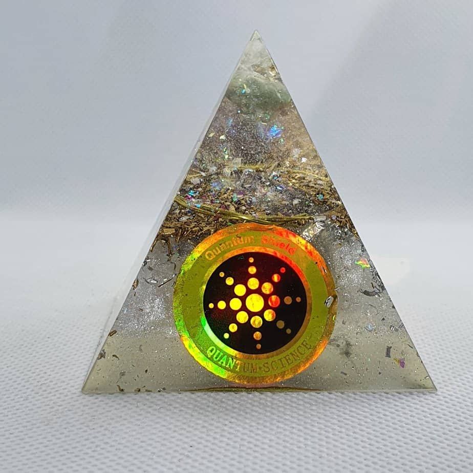Pure Light Fluorite Celestite Orgone Orgonite Pyramid 6cm 1