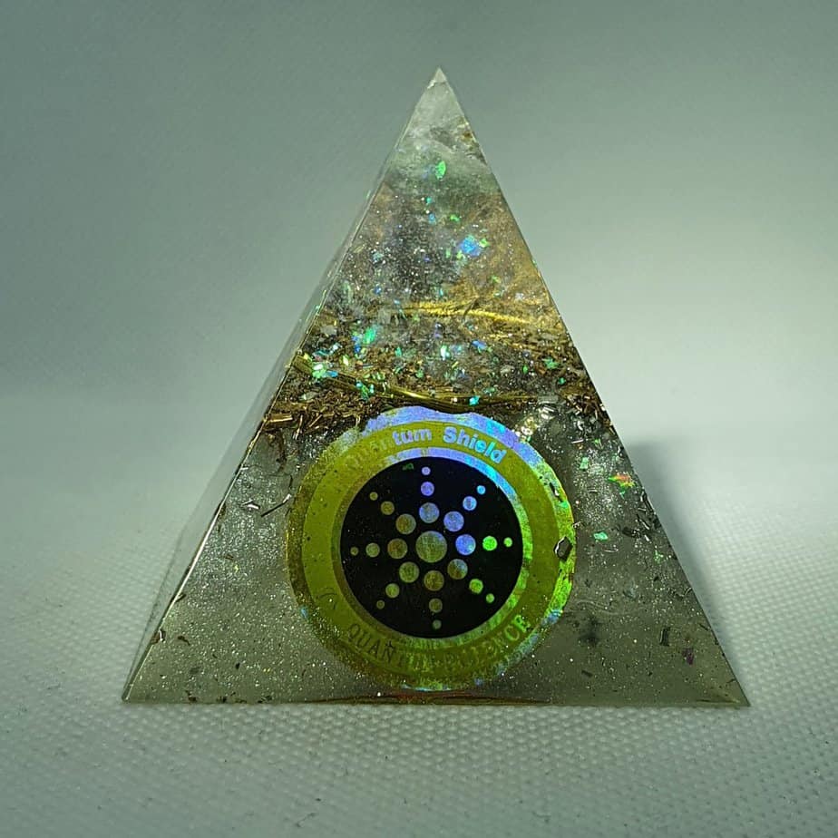Pure Light Fluorite Celestite Orgone Orgonite Pyramid 6cm 3