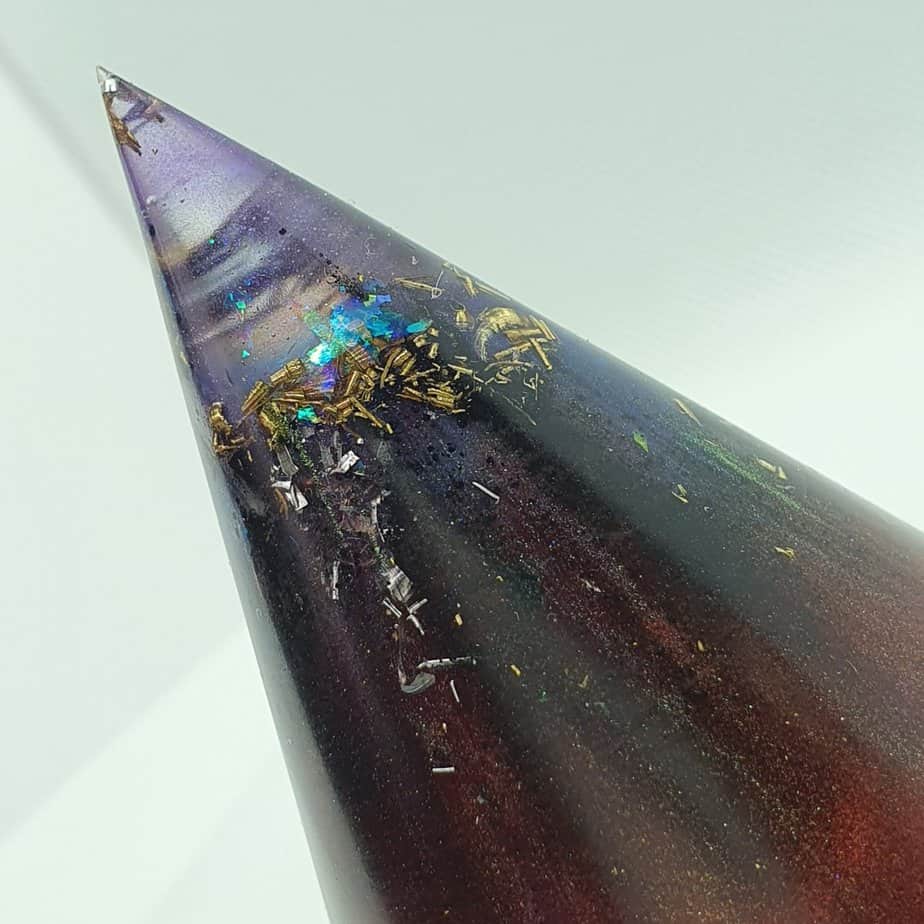 Rainbow Rising Orgone Energy Orgonite Cone 6cm 3