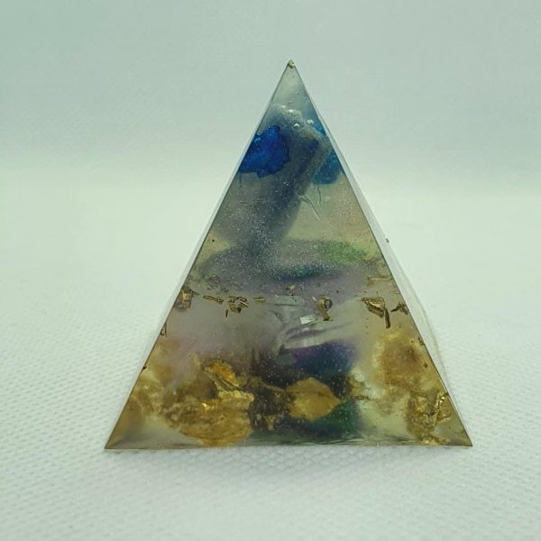 Blue Space Orgone Orgonite Pyramid 4cm 3