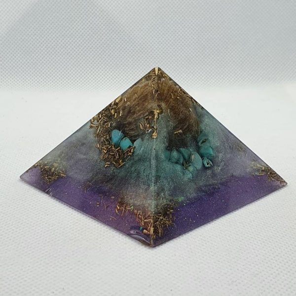 Age of Aquarius II Orgonite Pyramid Mini Giza 7.5cm 2