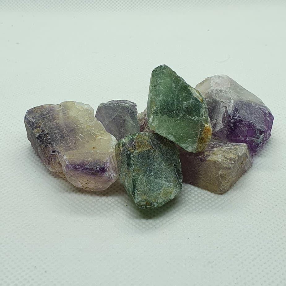 Picture of chunks of Fluorite Raw Orgonite Power