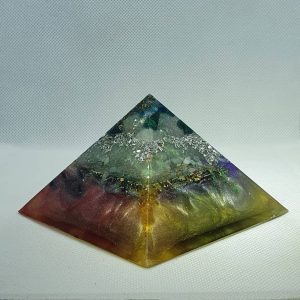 Rainbow colour Orgonite Pyramid