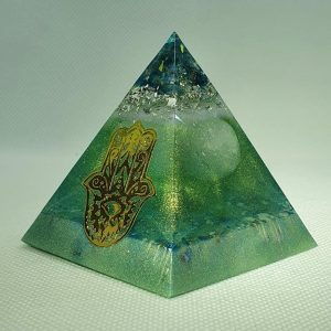 Hamsa Orgonite Orgone Pyramid 6cm