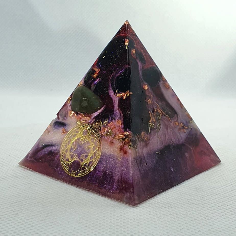 Reflections of Another Time Orgone Orgonite Pyramid 6cm 1