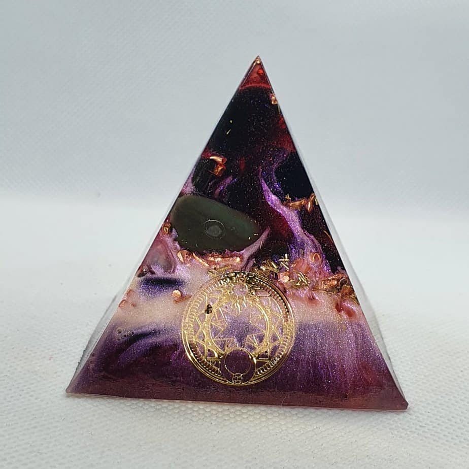 Reflections of Another Time Orgone Orgonite Pyramid 6cm 2