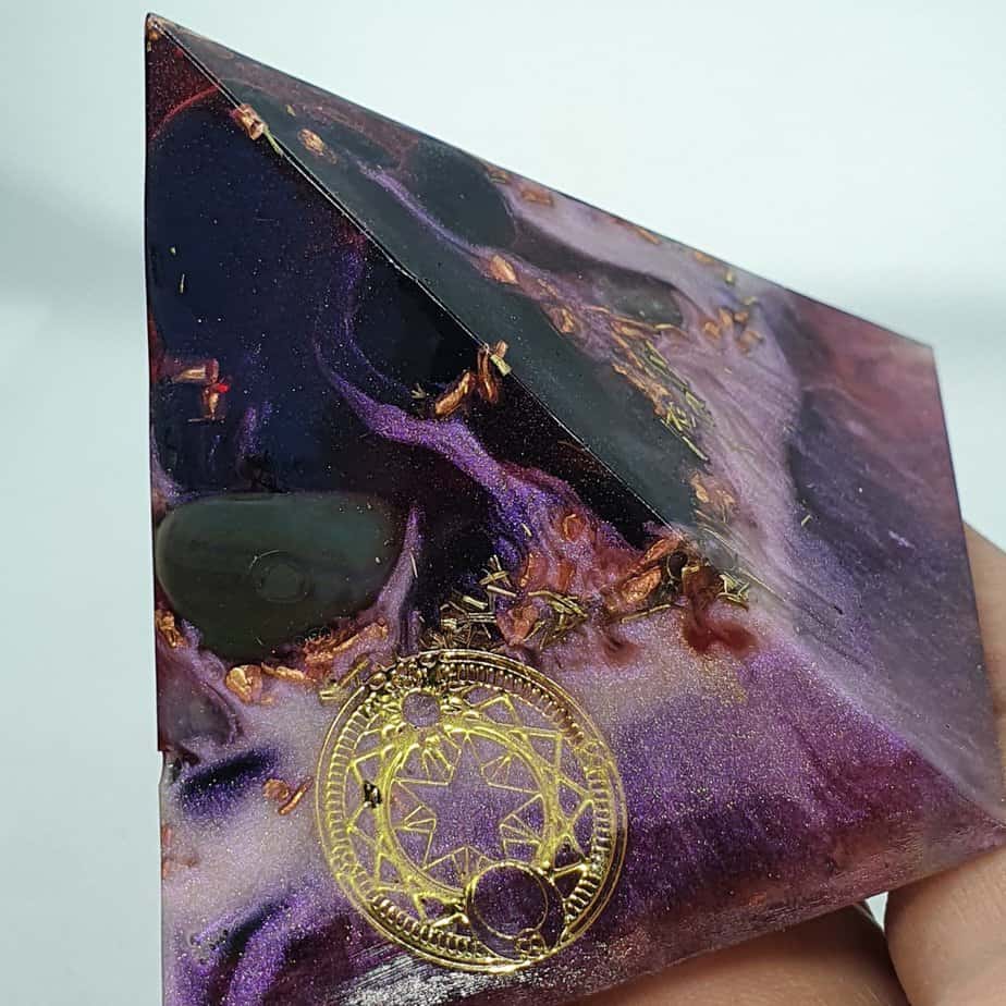 Reflections of Another Time Orgone Orgonite Pyramid 6cm 5